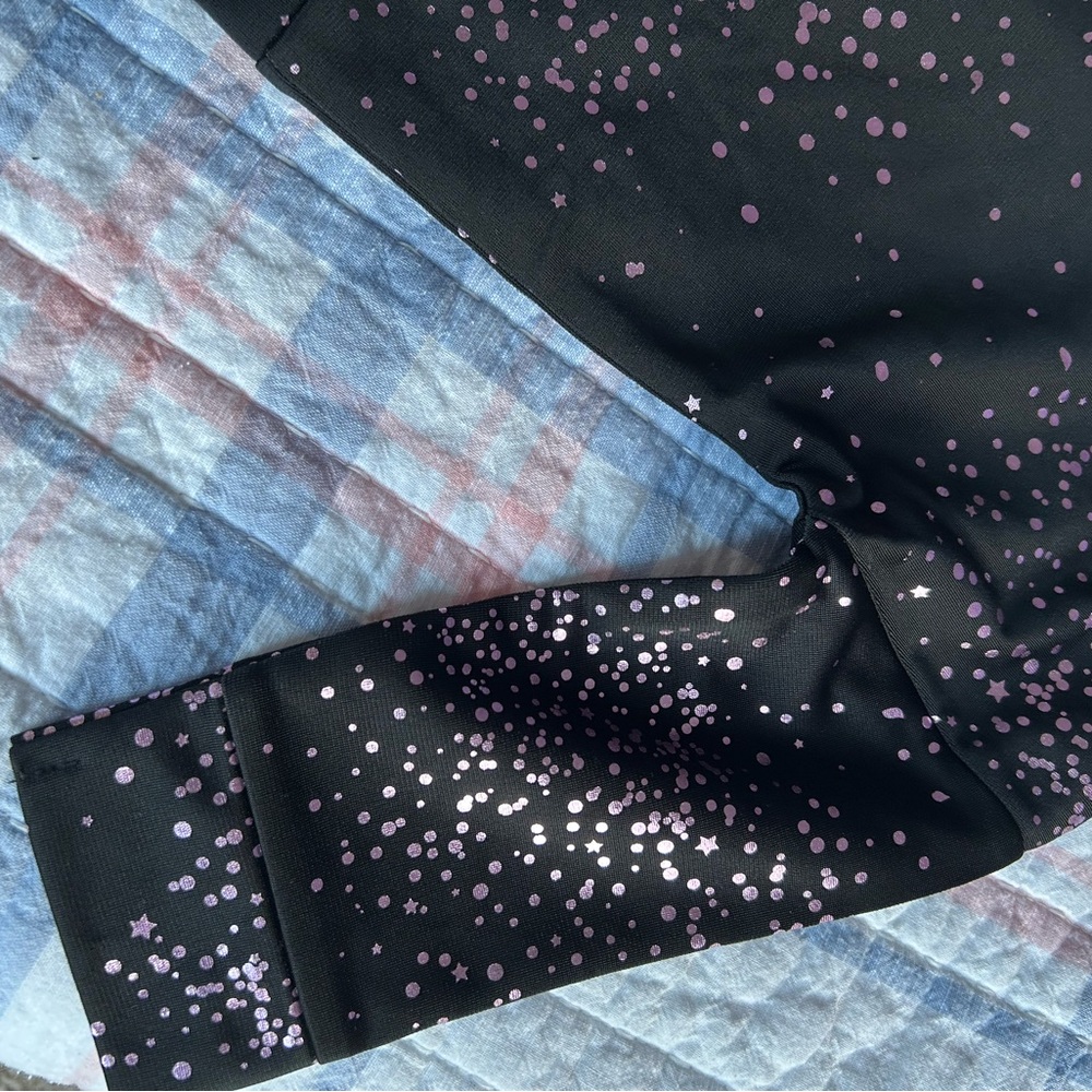 Infant/Toddler Adidas Black Tracksuit with Pink Iridescent Speckles/ Christmas - Picture 14 of 14